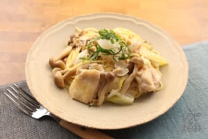 鶏肉としめじの和風パスタ