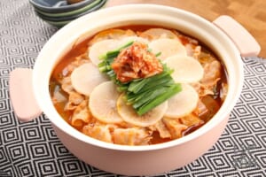豚バラと大根のキムチ重ね鍋