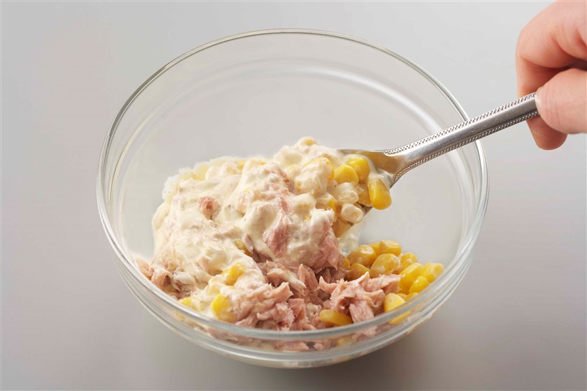 ホットケーキミックスでツナマヨコーンパンの作り方_1_1