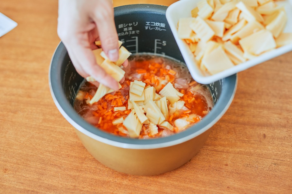 鶏肉とたけのこのだし炊きご飯の作り方_2_1