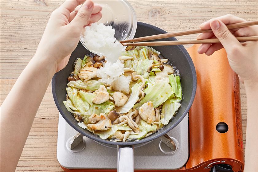 鶏ささみとキャベツのみぞれ煮の作り方_1_1