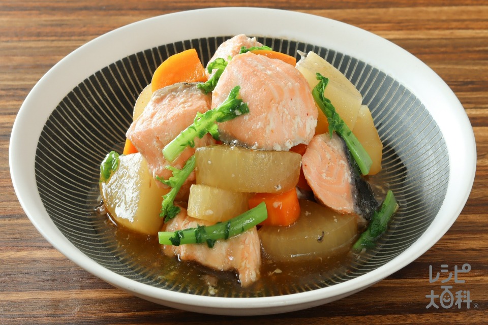レンジで作る！さけと大根の煮物