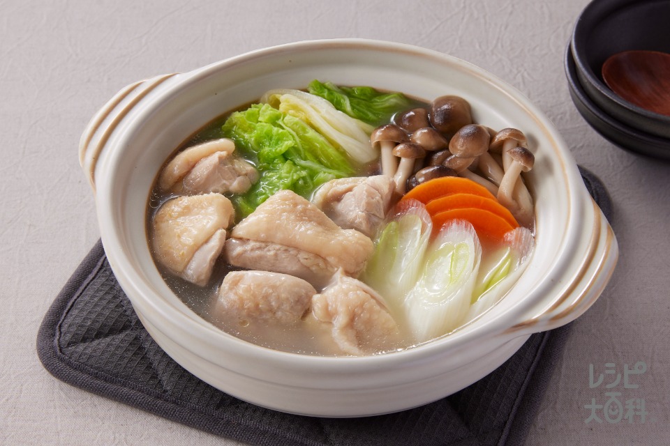 水炊き風　鶏白湯鍋
