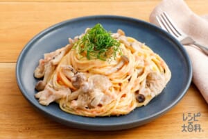 明太子ときのこのクリームパスタ