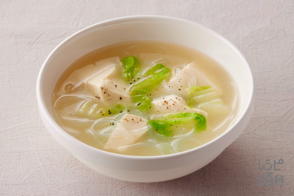 春雨の鶏白湯スープ