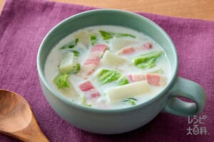 ほっこり♪冬野菜のジンジャーミルクスープ