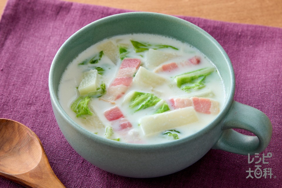 ほっこり♪冬野菜のジンジャーミルクスープ
