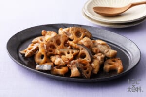 皮つきれんこんと鶏肉のオイスター炒め