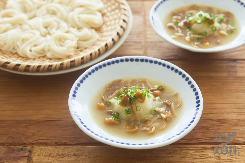 なめこおろし鶏白湯そうめん