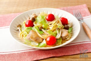 鶏肉とキャベツのペペロンチーノ