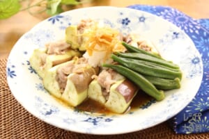 だし香る！レンチンなすドッグ