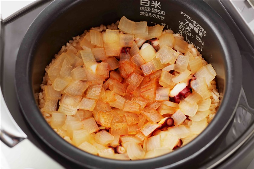 炊き込みたこキムチご飯の作り方_3_1
