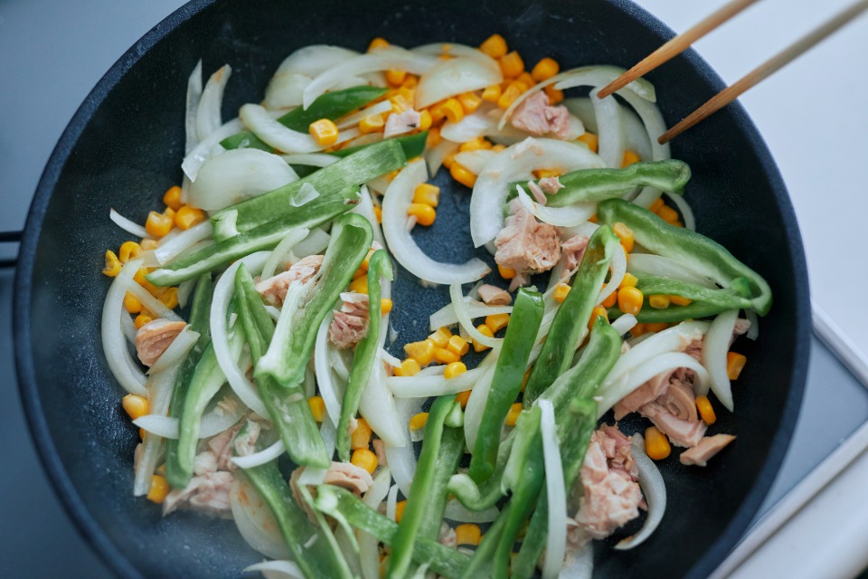 「たんぱくぱく®」ワンパンパスタ　和風ナポリタンの作り方_1_1