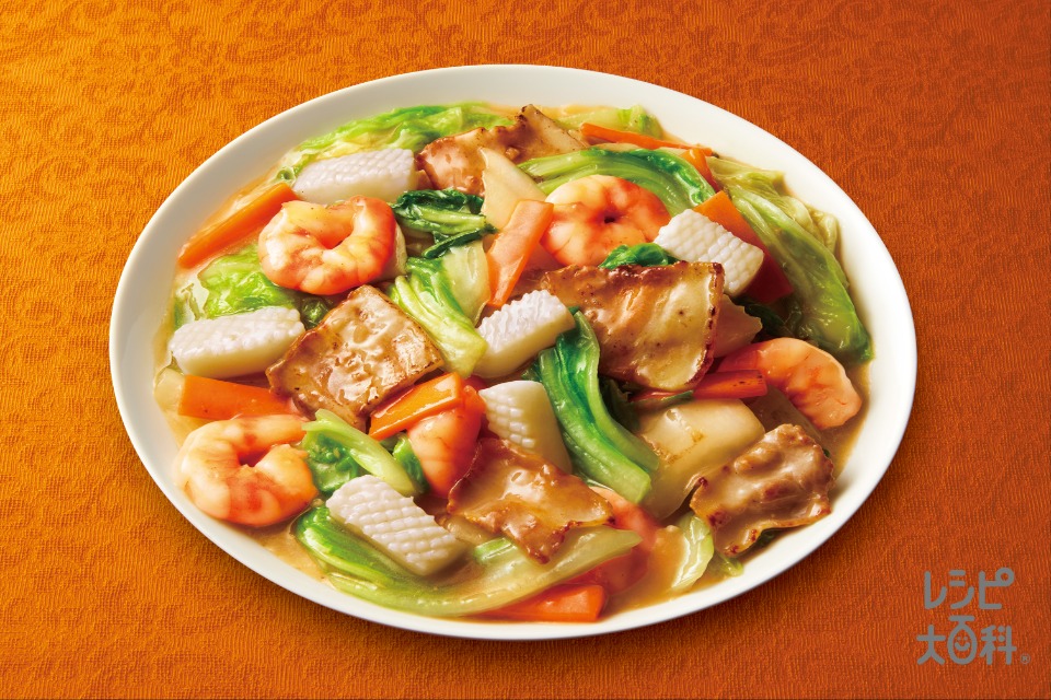 八宝菜(豚バラ薄切り肉+白菜を使ったレシピ)
