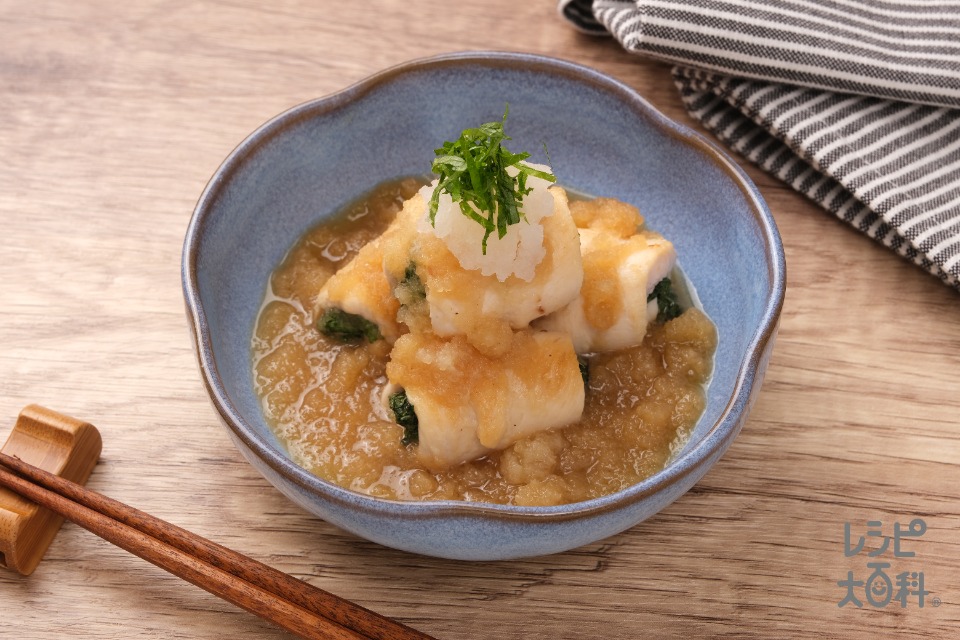 梅しそささみのみぞれ煮(鶏ささ身+青じそを使ったレシピ)