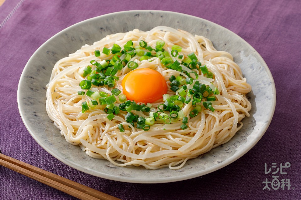 そうめんでつくる！香味和え麺(そうめん+もやしを使ったレシピ)