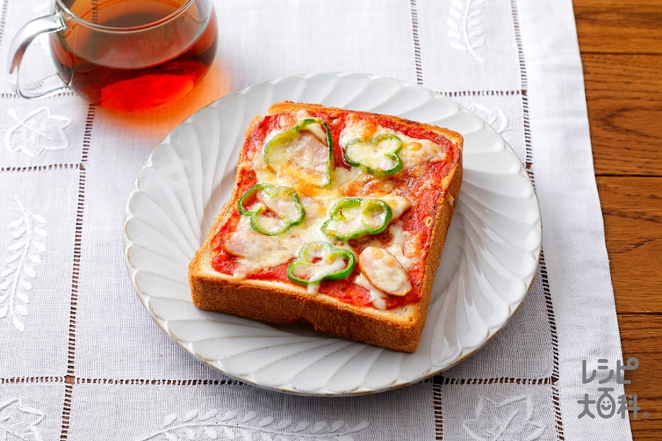 ピザトースト(食パン+ウインナーソーセージを使ったレシピ)