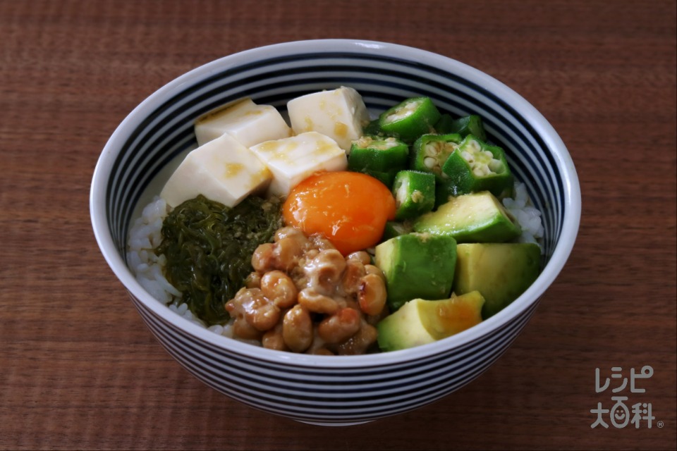 中華風ねばねば丼