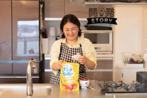 子を想う母の悩みを商品に。 小腹を満たして、栄養も…。 「すうぷもっちー®」リアル活用術