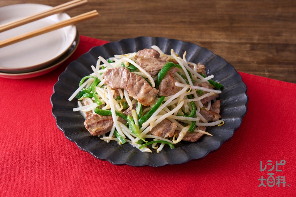 材料３つで！豚こま香味炒め(豚こま切れ肉+ピーマンを使ったレシピ)