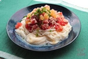 シャリっとツナトマトそうめん