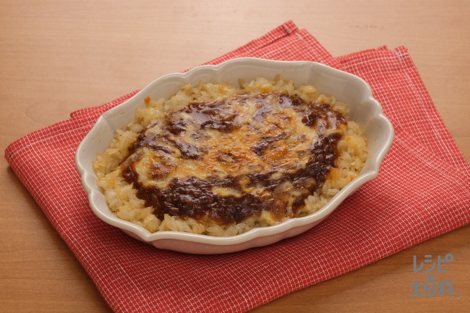 お手軽！王道ミートソースドリア(温かいご飯+「味の素KKコンソメ」顆粒タイプを使ったレシピ)