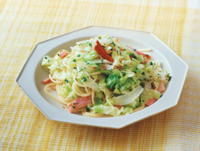 調理科学で解決！ オイルパスタのおいしい作り方 キャベツとベーコンのパスタ編