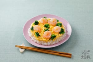 エビと菜の花のちらし寿司