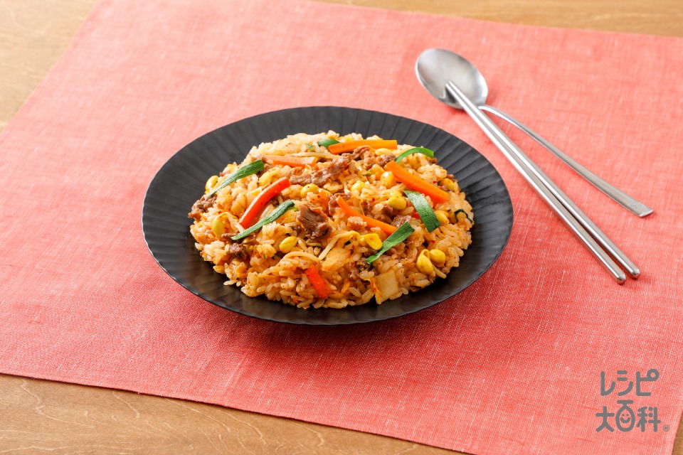 ビビンバ風混ぜご飯(米+水を使ったレシピ)