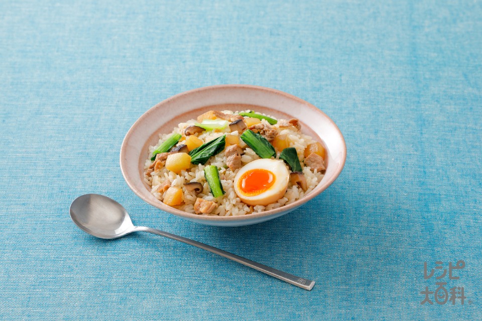 ルーローハン風混ぜご飯(米+水を使ったレシピ)