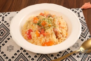 丸ごと野菜の炊き込みピラフ