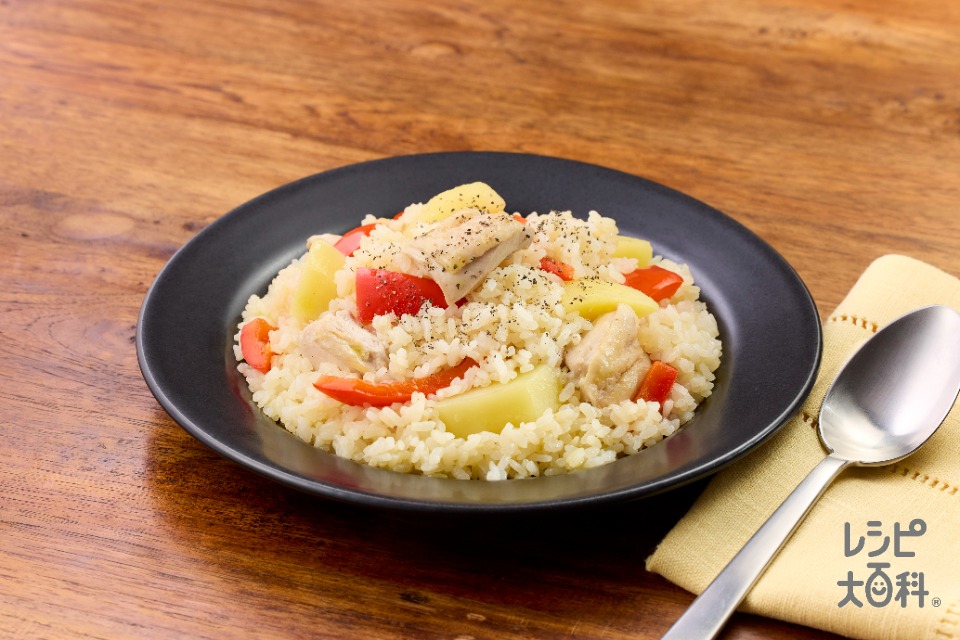 火いらず　鶏じゃがにんにくピラフ