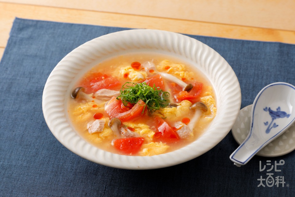 ツナトマ酸辣白湯(ツナ水煮缶+トマトを使ったレシピ)