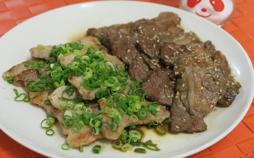 焼肉にもかけてみました☆